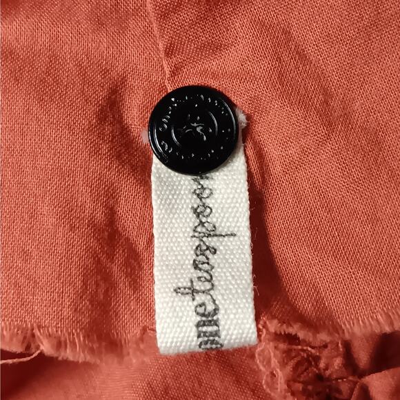 One Teaspoon Mini Dress Size 6 Ruffled Raw Hems Racer Back Rusty Orange - Picture 9 of 12